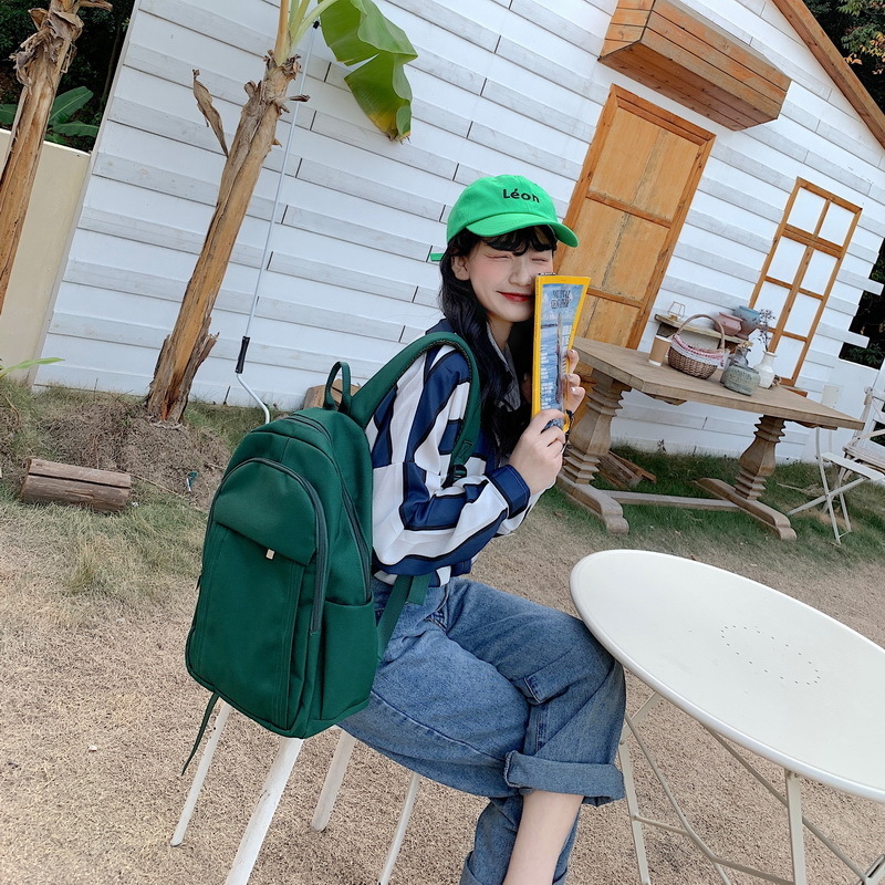 New large-capacity travel outdoor backpack and computer bag (green large size [without pendant] [can hold 15.6-inch computer])
