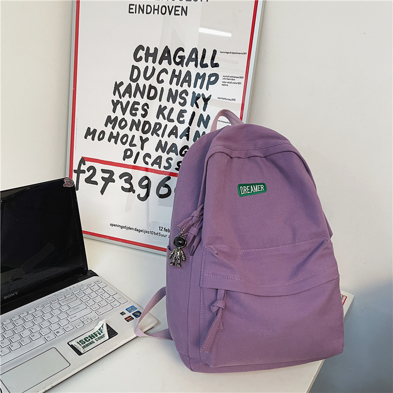New large-capacity travel outdoor backpack computer bag (purple [with white astronaut pendant])