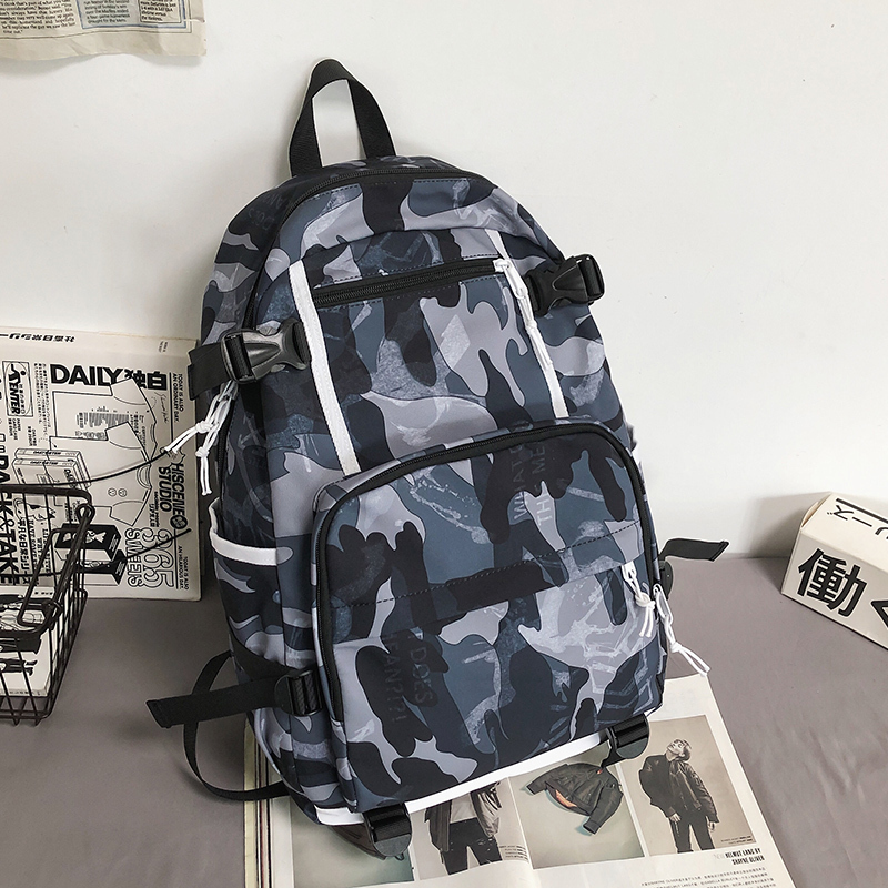 New Large Capacity Travel Outdoor Backpack Computer Bag (Camouflage Black)