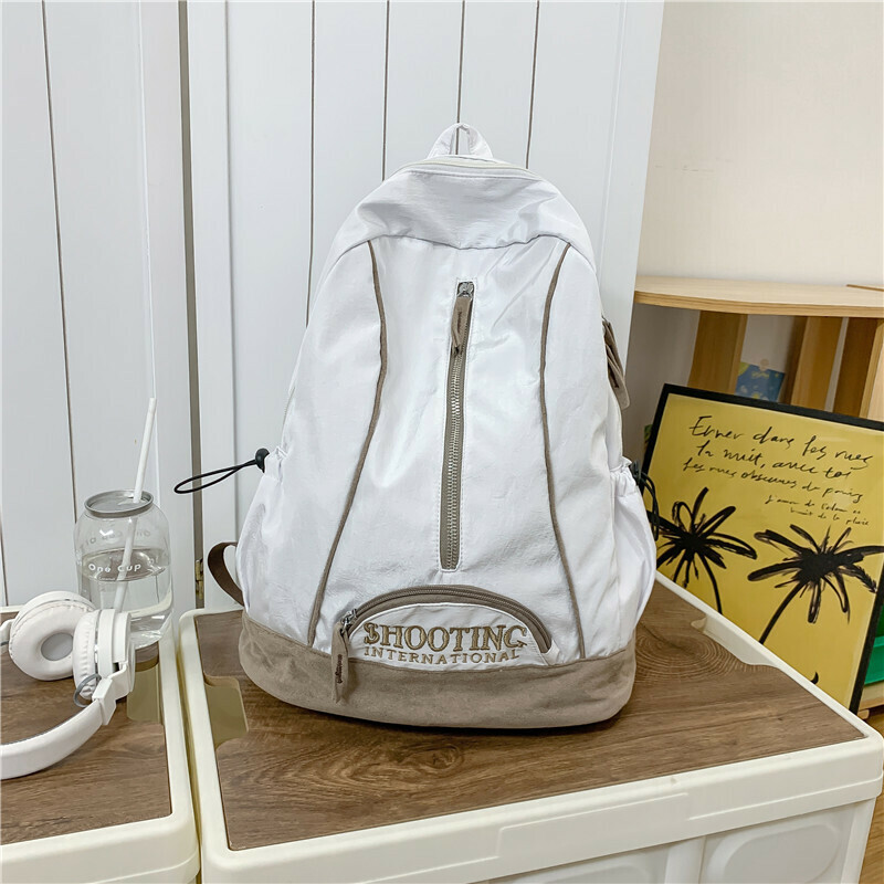 New Large Capacity Travel Outdoor Backpack Computer Bag (White)