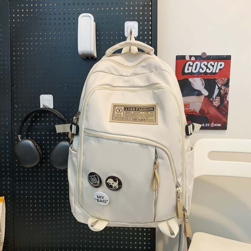 New Large Capacity Travel Outdoor Backpack Computer Bag (White Large [No Pendant])