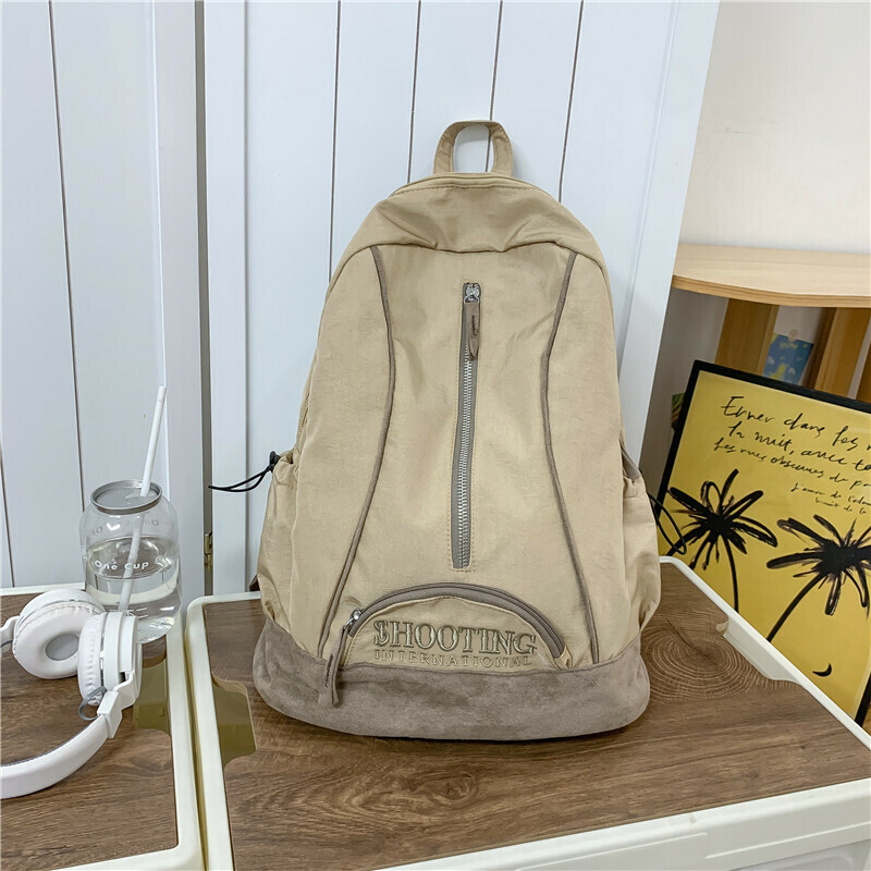 New Large Capacity Travel Outdoor Backpack Computer Bag (Beige)
