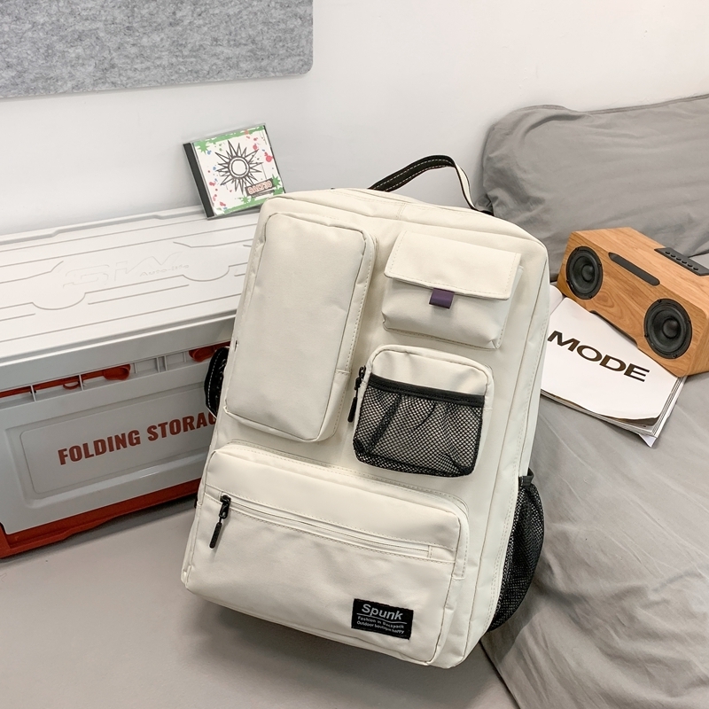 New Large Capacity Travel Outdoor Backpack Computer Bag (White)