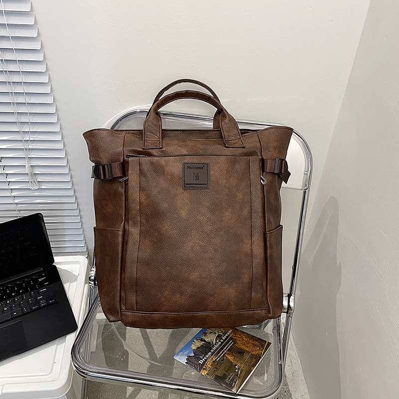 New Large Capacity Travel Outdoor Backpack Computer Bag (Dark Brown)