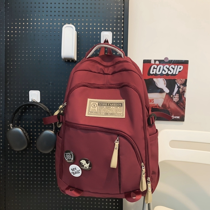 New Large Capacity Travel Outdoor Backpack Computer Bag (Red Large [No Pendants])