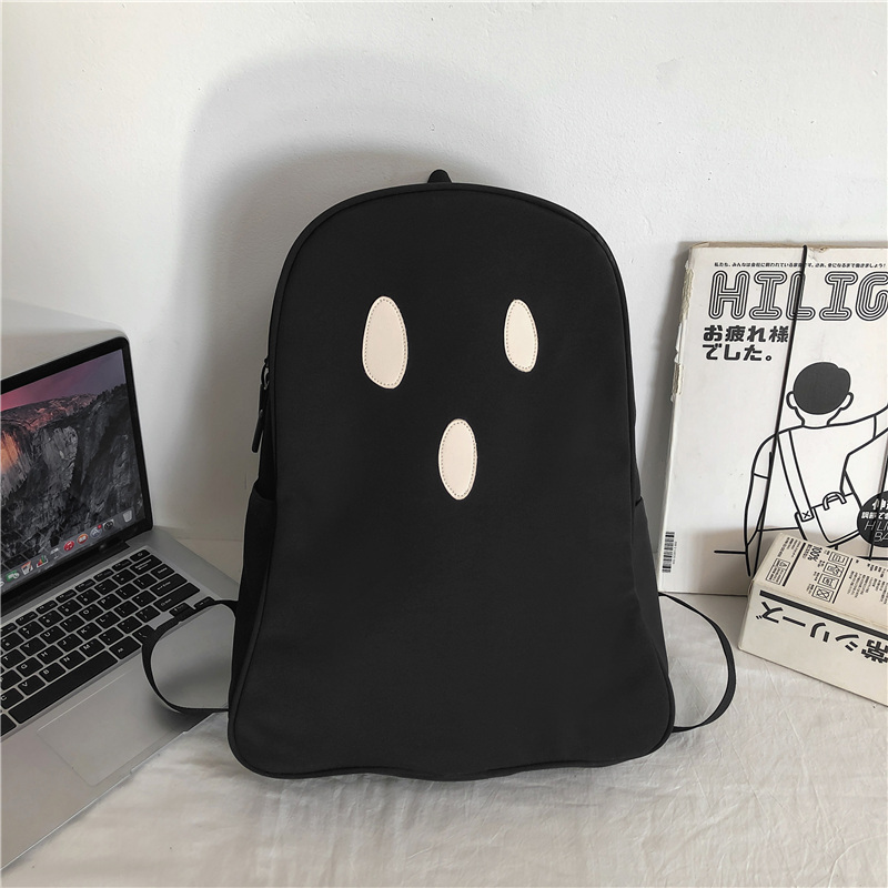 New Large Capacity Travel Outdoor Backpack Computer Bag (Black [Surprised Face])