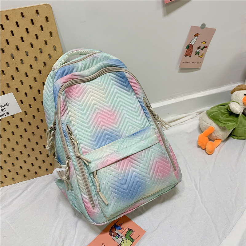 New Large Capacity Travel Outdoor Backpack School Bag Backpack (Green [No Pendants])