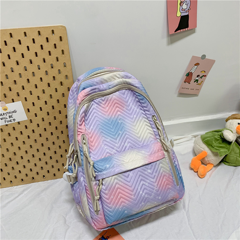 New Large Capacity Travel Outdoor Backpack School Bag Backpack (Purple [No Pendant])