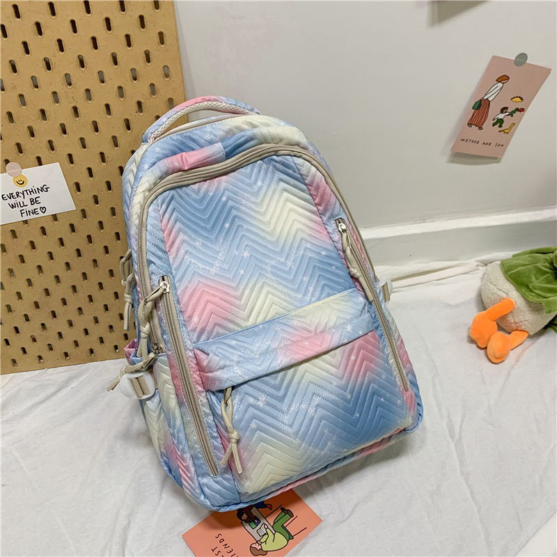New Large Capacity Travel Outdoor Backpack School Bag Backpack (Blue [No Pendants])