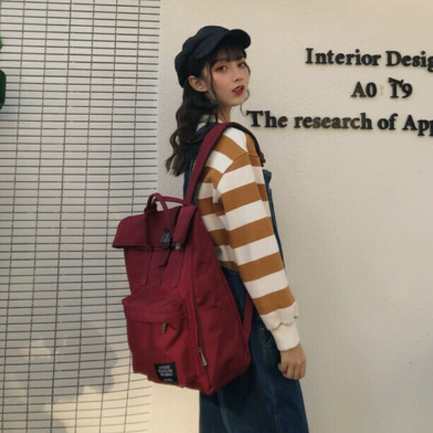 New computer bag backpack (burgundy (small size) can hold a 14-inch computer)