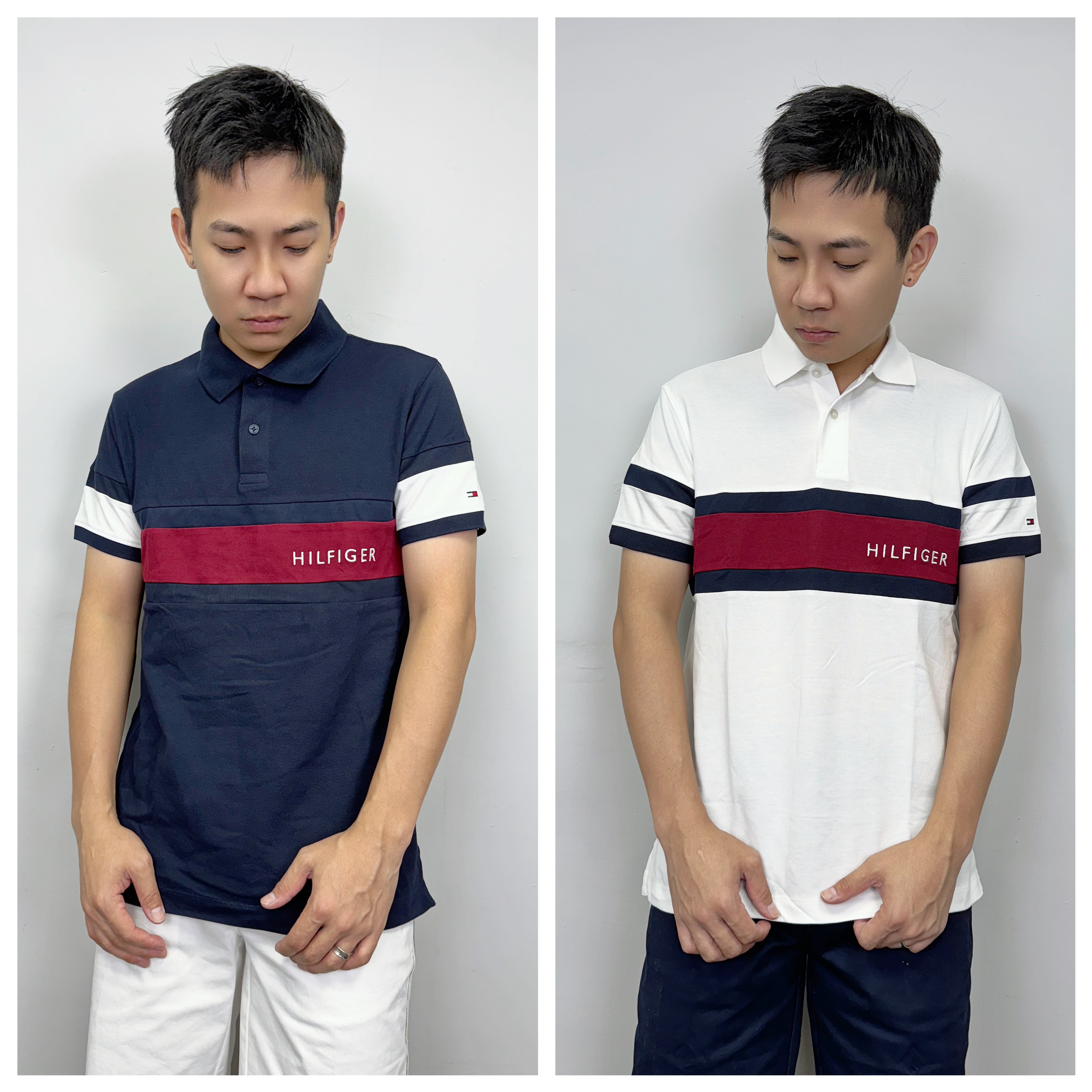 Tommy Hilfiger 拼接撞色小字母 Polo衫 短袖上衣