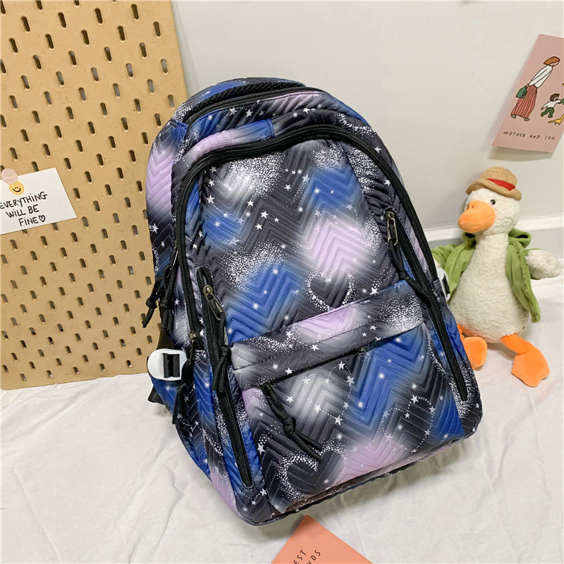 New Large Capacity Travel Outdoor Backpack School Bag Backpack (Black [No Pendant])