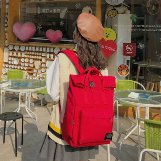 New computer bag backpack (big red (small size) can hold a 14-inch computer)