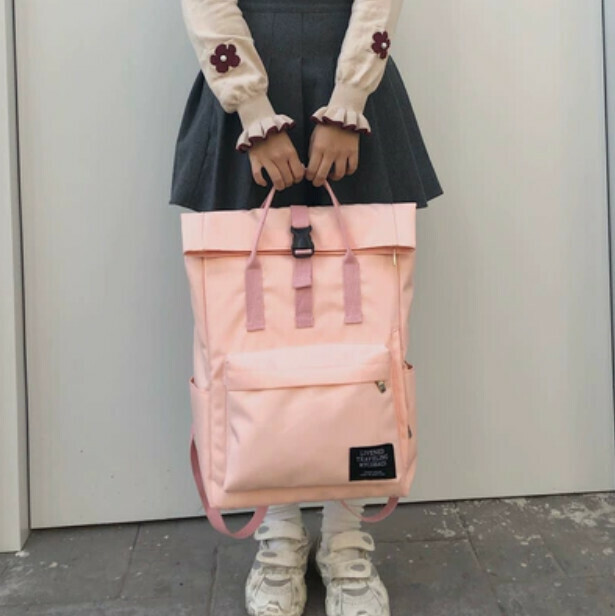 New computer bag backpack (pink (large size) can hold a 15.6-inch computer)