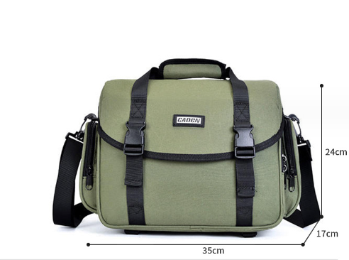 New photography backpack waterproof camera bag (CN2.0 small military green (1 camera 2 mirrors + water-repellent fabric + adjustable partition))