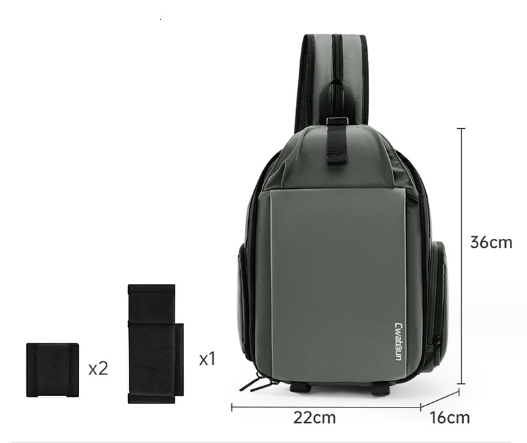New camera bag cross-body mirrorless camera bag (CW gray (2 cameras and 3 lenses + 10.9 ipad capacity + single and double shoulder use + side opening machine + tripod strap))