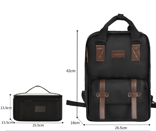 New digital SLR backpack ((brown camera bag (1 camera, 1 lens + detachable partition + selected fabric)))