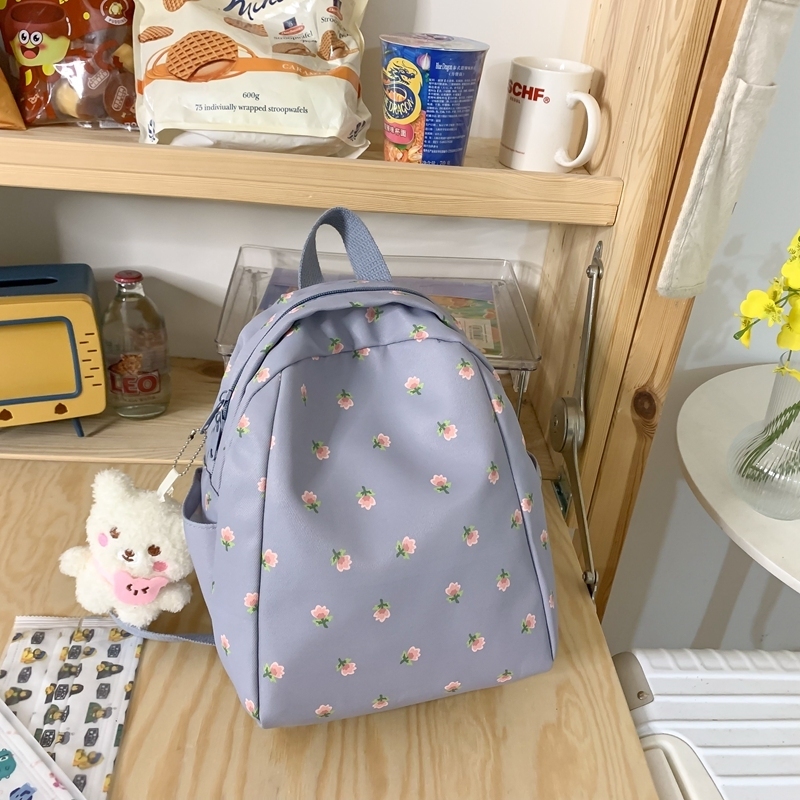 New travel lightweight outdoor backpack small backpack (blue [with new blush bear pendant])