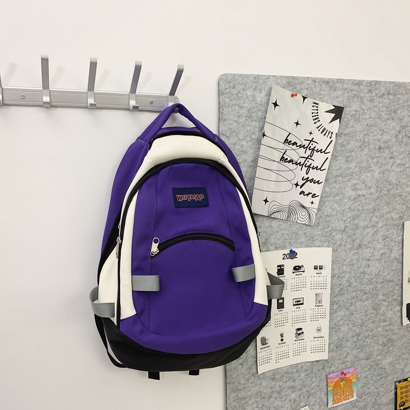 New Large Capacity Travel Outdoor Backpack School Bag Backpack (Purple)