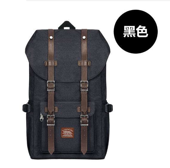 New short-term travel backpack for men and women, computer bag [black]