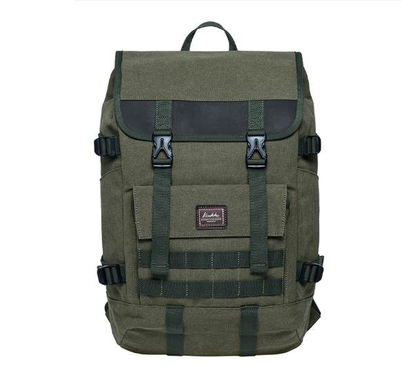 New travel backpack for men and women large capacity backpack [canvas military green]