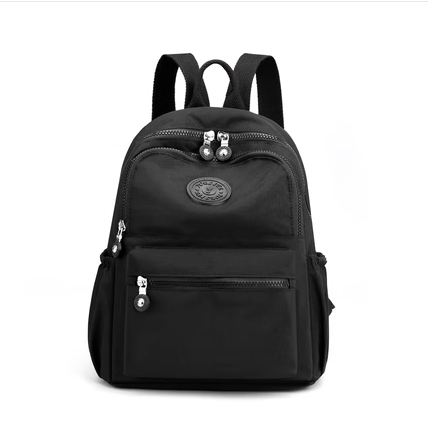 New Women's Backpack Oxford Cloth Backpack Large Capacity Versatile Canvas Bag Travel Bag [Black]