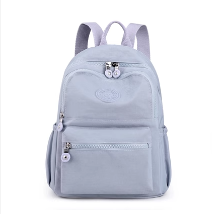 New Women's Backpack Oxford Cloth Backpack Large Capacity Versatile Canvas Bag Travel Bag [Light Elegant Purple]