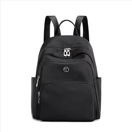 New Women's Backpack Korean Oxford Cloth Backpack Large Capacity Canvas Bag Travel Bag [Black]