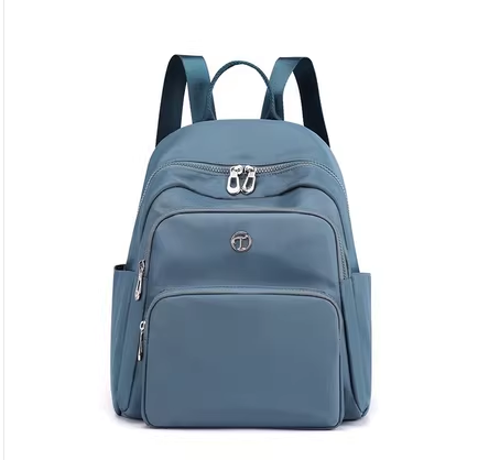 New Women's Backpack Korean Oxford Cloth Backpack Large Capacity Canvas Bag Travel Bag [Light Blue]