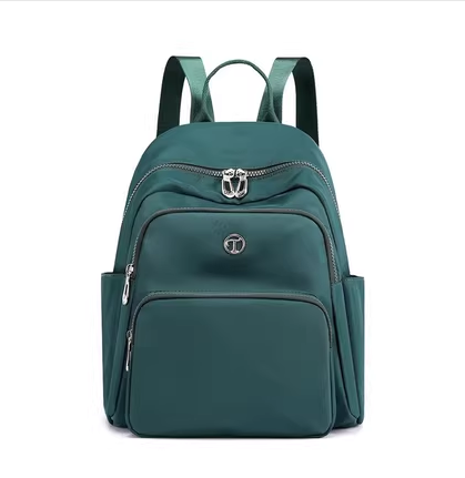 New Women's Backpack Korean Oxford Cloth Backpack Large Capacity Canvas Bag Travel Bag [Green]
