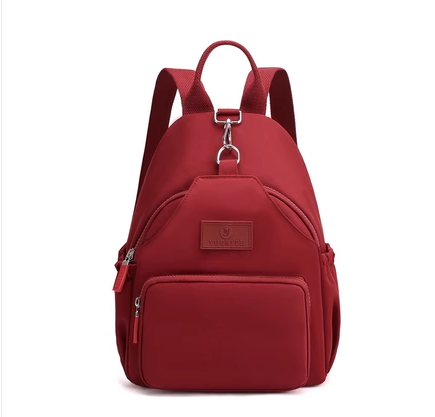 New Women's Backpack Travel Oxford Cloth Backpack Canvas Bag [Burgundy]
