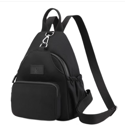 New Women's Backpack Travel Oxford Cloth Backpack Canvas Bag [Black]