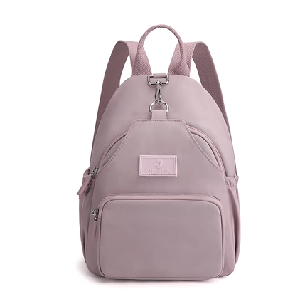 New Women's Backpack Travel Oxford Cloth Backpack Canvas Bag [Light Elegant Purple]
