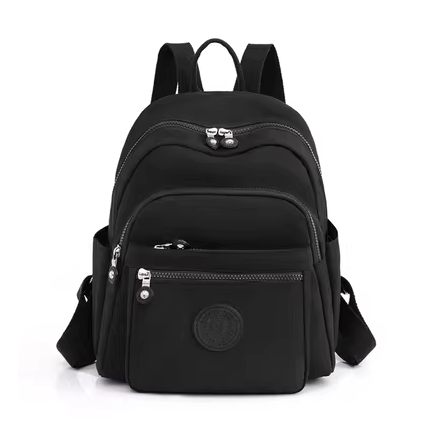 Hot Selling Women's Backpack Travel Oxford Cloth Backpack Versatile Canvas Bag Multi-Function [Black]