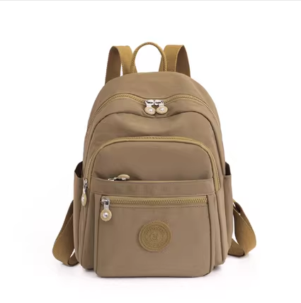 Hot Selling Women's Backpack Travel Oxford Cloth Backpack Versatile Canvas Bag Multi-Function [Khaki Color]