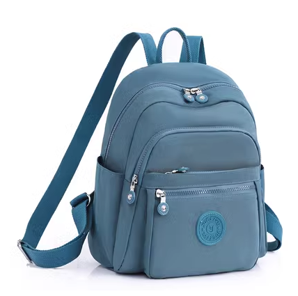 Hot Selling Women's Backpack Travel Oxford Cloth Backpack Versatile Canvas Bag Multi-Function [Post and Telecommunications Blue]