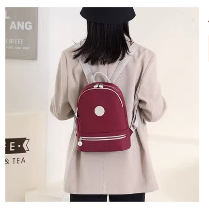 Hot Selling Oxford Cloth Backpack Travel Oxford Cloth Women's Bag Multifunctional Leisure Travel Small Backpack [Maroon]