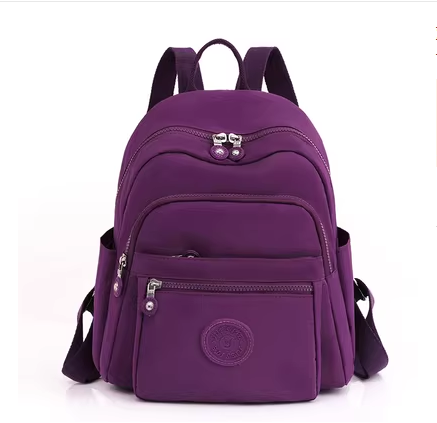 Hot Selling Women's Backpack Travel Oxford Cloth Backpack Versatile Canvas Bag Multi-Function [Purple]
