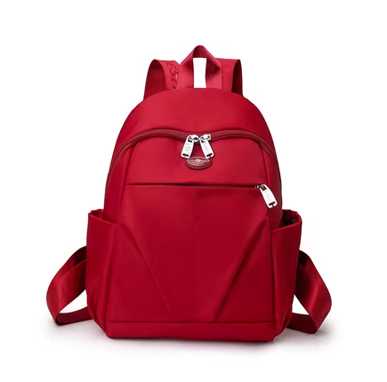 Hot Selling Oxford Cloth Women's Backpack Waterproof Travel Bag Lightweight Canvas Backpack [Red]