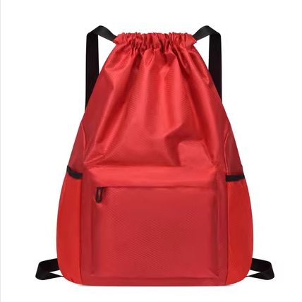 Hot Selling Oxford Cloth Large Capacity Drawstring Backpack for Women Drawstring Pocket Gym Bag Sports Travel Bag [Red Small]