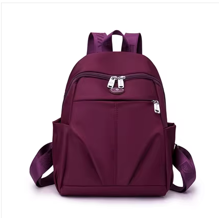 Hot Selling Oxford Cloth Women's Backpack Waterproof Travel Bag Lightweight Canvas Backpack [Purple]