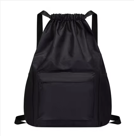 Hot Selling Oxford Cloth Large Capacity Drawstring Backpack for Women Drawstring Pocket Gym Bag Sports Travel Bag [Black Small]