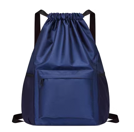 Hot Selling Oxford Cloth Large Capacity Drawstring Backpack for Women Drawstring Pocket Gym Bag Sports Travel Bag [Navy Blue Small]