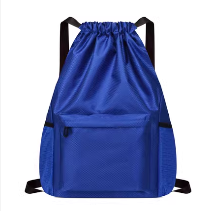 Hot Selling Oxford Cloth Large Capacity Drawstring Backpack for Women Drawstring Pocket Gym Bag Sports Travel Bag [Royal Blue Small]