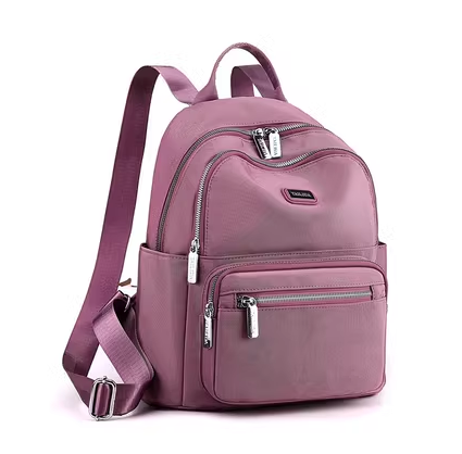Hot Selling Backpack Women's Sports Travel Oxford Cloth Backpack Canvas Small Bag [Meat Pink]