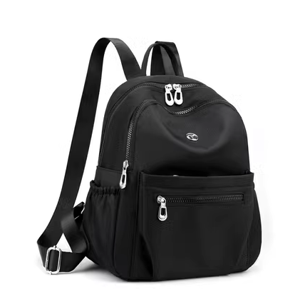 Hot Selling Korean Style Fashionable Oxford Cloth Lightweight Simple Backpack Sports Travel Bag Multifunctional Rucksack [Black]