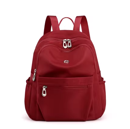 Hot Selling Korean Style Fashionable Oxford Cloth Lightweight Simple Backpack Sports Travel Bag Multifunctional Rucksack [Burgundy Red]