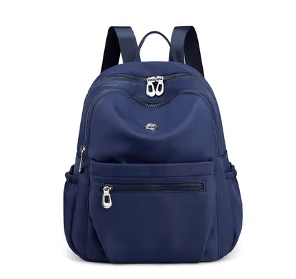 Hot Selling Korean Style Fashionable Oxford Cloth Lightweight Simple Backpack Sports Travel Bag Multifunctional Rucksack [Dark Blue]
