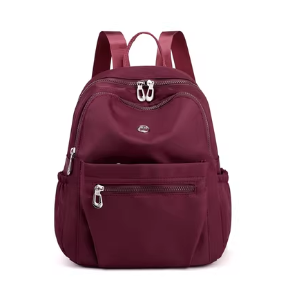Hot Selling Korean Style Fashionable Oxford Cloth Lightweight Simple Backpack Sports Travel Bag Multifunctional Rucksack [Dark Red]