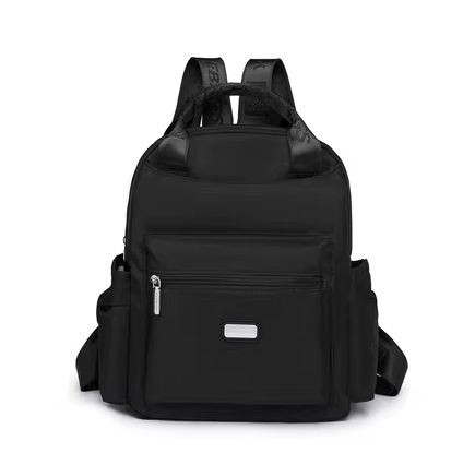Hot Selling Oxford Cloth Backpack Women's Small Backpack Canvas Travel Bag [Black]